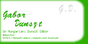 gabor dunszt business card